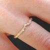 Salt and Pepper Diamond【Amie】Ring, Classic Wave