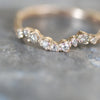 Salt and Pepper Diamond【Amie】Ring, Double Wave