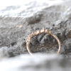Salt and Pepper Diamond【Amie】Ring, Double Wave