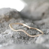 Salt and Pepper Diamond【Amie】Two-Finger Ring, Double Wave
