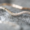 Salt and Pepper Diamond【Amie】Two-Finger Ring, Double Wave