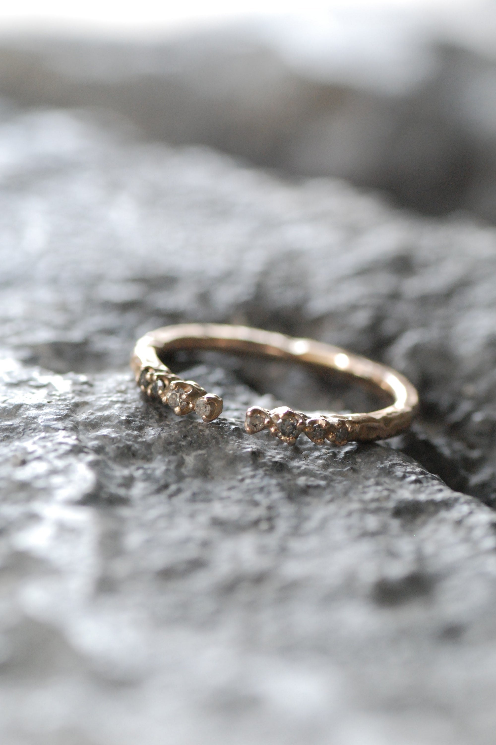 Salt and Pepper Diamond【Amie】Ring, Crown