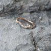 Salt and Pepper Diamond【Amie】Ring, Double Wave