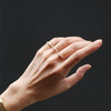Salt and Pepper Diamond【Amie】Two-Finger Ring, Double Wave