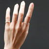 Salt and Pepper Diamond【Amie】Ring, Double Wave