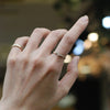 Salt and Pepper Diamond【Amie】Ring, Classic Wave